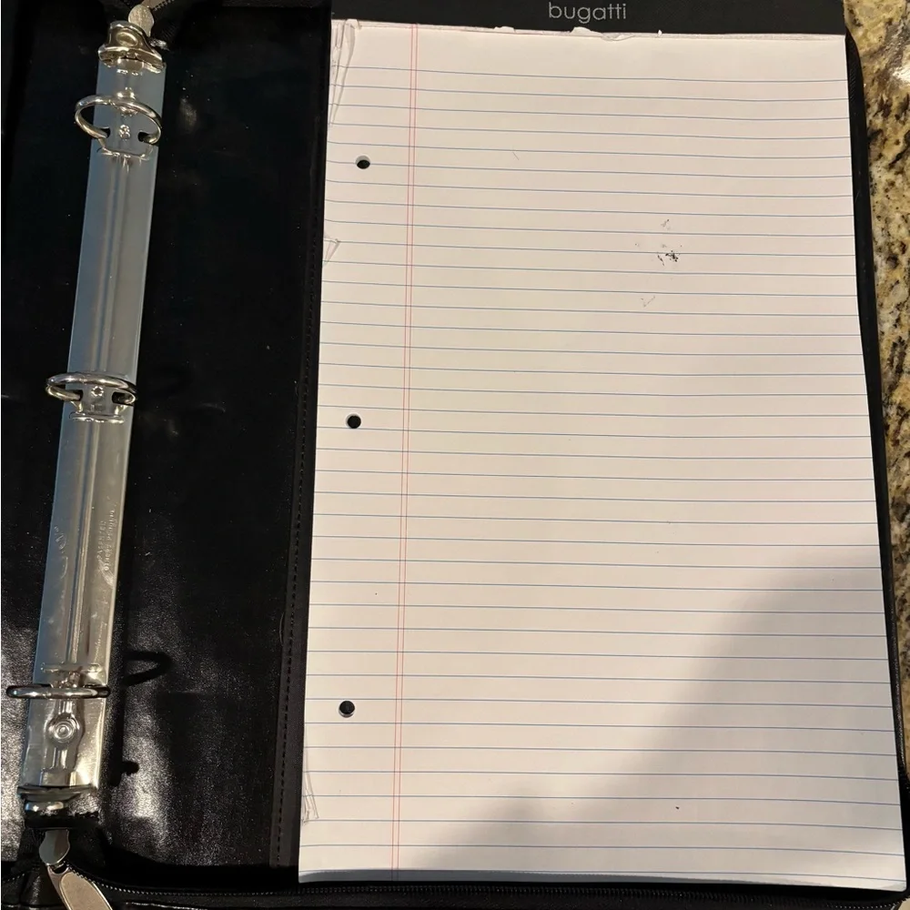Elegant Black Planner for Men with carrying handle